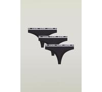 XS Paquete de 3 bragas brasileñas - Negro - Mujer