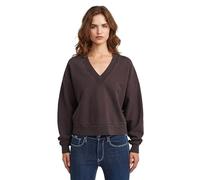 S Suéter Washed Loose V - Marrón - Mujer
