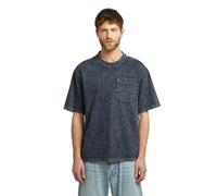 G-STAR Washed Pocket R T Camiseta, Azul Salute Smokey GD D26825-c756-h592, XL Hombres