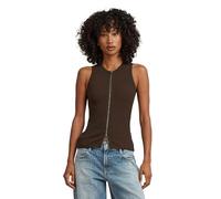 G-Star Women's 2 Way Slim Rib r Tank wmn, Size: L, Color Brown