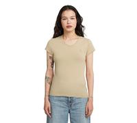 G-Star Women's Eyben Slim V-Neck Top 2.0, Size: S, Color Beige