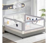 G TALECO GEAR 3 barandillas de protección contra caídas para niños pequeños con barra de cabecero, barandilla ajustable para cuna infantil, protección contra caídas (2 x 200 cm + 1 x 190 cm)