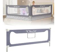 G TALECO GEAR Barrera para cama de 200 x 66 cm, barrera de cama para niños pequeños, protección contra caídas estable para niños y niñas, gris (1 pieza)
