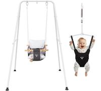 G TALECO GEAR Saltador 2 en 1 para bebé con columpio y estructura de columpio, balancín para bebé y columpio, columpio para interior y puerta para bebé y columpio exterior