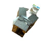 G-TELWARE® Keystone Módulo CAT6a Jack adaptador apantallado sin herramientas, montaje a presión, Cat.6a, 500 MHz, 10 GBit/s, cable Ethernet - 1 pieza