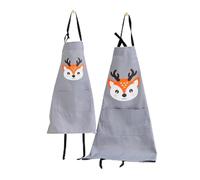 G-Tree 2 paquete del padre delantal del niño - delantal lindo para cocinar, hornear, pintura, jardinería, duradero Delantal con bolsillo mejor regalo para el Padre Madre Hijo Hija (gris)
