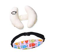 G-Tree soporte cabeza bebé, apoyo para cabeza bebé con la correa cabeza para los asientos coche, Alivio cuello asiento coche y recorrido bebé almohada para bebé infantil del niño