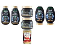 G. Ultra Dolce Purificante e Idratante Carbone Magnetico, paquete de prueba, champú Balsamo & Maschera Purifying and Moisturizing Magnetic Charcoal, Bálsamo, Champú y Mask+ Polpa Italiana Gourmet 400