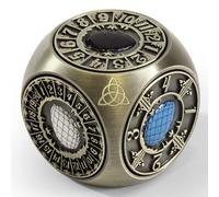 g00d4u Dados giratorios de metal DND, 7 en 1 D&D con alivio único de huevo de dragón para Dungeons and Dragons, regalos DND para DM, jugadores y accesorios de juegos de mesa (bronce)