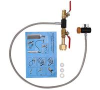 G1/2 CO2 adaptador de repuesto de cilindro con manguera para rellenar tanque de sodastream de 36 pulgadas con calibre, 2 válvulas de encendido/apagado, durable para usar