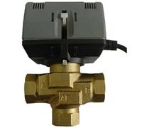 G1/2 '' G1 " G3/4 Válvula de cierre motorizada latón 3 vías AC220V con válvula globo eléctrica bobina ventilador(1/2")