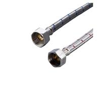 G1/2 G3/8 G9/16 1 par de tubos flexibles de plomería de acero inoxidable, grifo mezclador frío y caliente, mangueras de tubería de suministro de agua, pieza de baño de 50cm(G9-16)