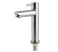 G1/2 Grifo FríO Individual, Grifo de Fregadero de Cocina de NíQuel Cepillado de Acero Inoxidable, Grifo de Lavabo de Montaje en Cubierta de un Orificio Grifo de BañO(Departamento)