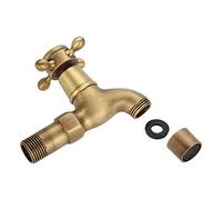 G1/2 Grifo Montado Pared, Latón Macizo Vintage Almohadilla Sellado Agua Fría Pared Fregona Piscina Jardín Laton Bolsa Almacenamiento Monomando Antiguo Lavadora Bano Jardin Pulido Cinta Fregadero