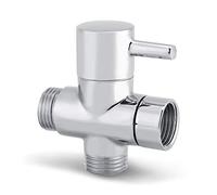 G1/2" Válvula de Desviador de Ducha de 3 Vías Adaptador Interruptor de Ducha Cromado para Baño