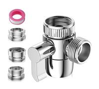 G1/2” Valvula Desviadora 3 Vias Valvula Desvio Grifo Ducha, Adaptador Grifo Ducha Llaves de Paso de Agua Baño para Adaptador Grifo M22 x M24 Latón Válvula Desvio para Baño de Cocina