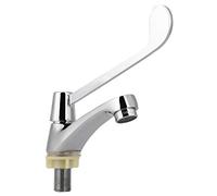 G1/2in Grifo monomando vertical para lavabo de agua fría y grifo largo Codo Grifo para laboratorio