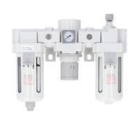 G1 / 2in Purification Regulator Lubricator | 3 - in - 1 Compressed Gas Source Processor | Oil Water Separator for Pneumatic Tools/Gas Compressors | 0.1-0.85Mpa, 5μm Filtration