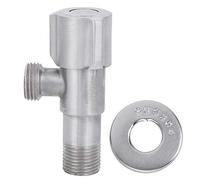 G1 / 2in Thread Stainless Steel Angle Stop Valve | Hot & Cold Water Control for Kitchen Sink/Bathroom Basin/Toilet | Brushed Oxidation - Proof Valve with Decorative Cover