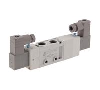 G1/4'' 24 V CC Válvula Solenoide 5/3 Vías Centro Cerrado 3-8bar MVSC1
