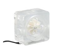 G1 4 Giratorio Roscado, Medidor de Flujo de Refrigeración por Agua, 8 Impulsores de 3 Vías, Medidor de Velocidad Giratorio de Acrílico Duradero para Computadora (Blanco)