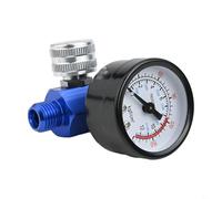 G1/4 Regulador de compresor regulador de presión neumática válvula de control de presión medidor de máquina ajustable 0180 psi dispositivo de aire y aire para pintura en aerosol con aerógrafo de flujo