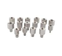 G1/8 "hembra a macho M10 12 1/8" 1/4 "3/8" BSP NPT macho reductor hexagonal casquillo 304 adaptador inoxidable manómetro de alta presión(G1l8 BSPP Female 1l8 BSPT Male)