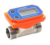 G1 DN25 para medidor de flujo de turbina de acero inoxidable con pantalla LCD 20-280L/MIN para productos químicos de agua de gama y sistemas de riego