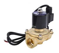 G1 Inch Brass Solenoid Valve 2A - 250-25 | Electric Normally Closed Direct Action Type | Water/Oil/Gas Control Valve | 0-1.0MPa Pressure Range, 5-80℃ Temperature (AC220V)
