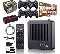 G11 Pro Consola, 4K HD Retrowave G11 Pro, Retro Wave, Retrowave G11 Pro 100000 juegos, consola retro - El original, consola de juegos retro, portátil Plug & Play Video Games (256 g con 4 asas)