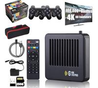 G11 Pro Retrowave G11 Pro, 4k HD G11 Pro 100000 juegos, consola G11 Pro - El original, Retro Wave G11 Pro 256 GB, portátil Plug & Play Video Games con 4 mandos inalámbricos (256 g con 2 asas)