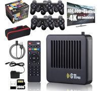 G11 Pro Retrowave G11 Pro, 4k HD G11 Pro 100000 juegos, consola G11 Pro - El original, Retro Wave G11 Pro 256 GB, portátil Plug & Play Video Games con 4 mandos inalámbricos (128 g con 4 asas)