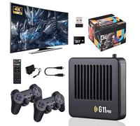 G11pro gamebox HD Game Stick TV Consola,Plug and Play Video Juegos,2.4G Mando inalámbrico Retro Gamer Pro ,Negro,Emuelec4.3 (64g)
