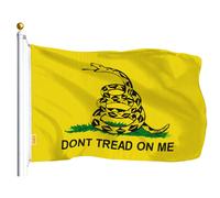 G128 Gadsden Don't Tread On Me Flag | 3x5 Ft | LiteWeave Series Printed 100D Polyester | Historical Flag Vibrant Colors Brass Grommets