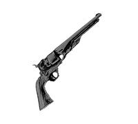 G17 Antiguo revólver pistola 4 x 1,6 cm acabado negro Inglés peltre pin insignia con cierre de mariposa clip, talla única, Metal