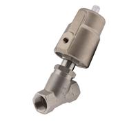 G2'' PTFE 20bar NO Válvula de asiento en ángulo Acero inoxidable/latón AL2