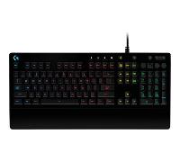 Logitech G213 Prodigy Teclado Gaming con Reposamuñecas, RGB LIGHTSYNC, Teclas Retroiluminadas y Personalizables, Resistente a Salpicaduras, Controles Multimedia Dedicados, Disposición QWERTY