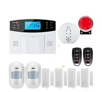 G2B GSM Sistema de alarma seguridad for ladrones inicio Soporte lenguaje voz intercomunicador Instalación rápida(G2B Bundle K)