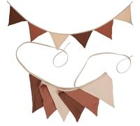G2PLUS 1.9m Banderines de Tela Guirnalda de Banderine Infantiles Marrón