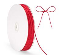 G2PLUS 100m Cuerda de Yute Natural Rojo,2mm Hilo de Yute,Cuerda Fina Deco