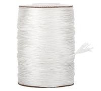 G2PLUS 100M Hilo de Reborde Cuerda Trenzada, Cordón de satén 1.5mm Nylon para Hilo para persianas de Aluminio, DIY Tejer,artesanías, envoltorios, decoración, Jardinería(Blanco)