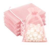 G2PLUS 100PCS Bolsitas para Regalos,Bolsas Organza 10×15CM Bolsita Rosa,Bolsas Pequeña para Boda Favores Joyas y Dulces