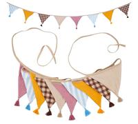 G2PLUS 2.6m Guirnalda de Banderines Infantiles:Guirnaldas de Tela Multicolor con Borlas,para Decoraciones de guarderías y Bricolaje,Baby Showers,cumpleaños,bautizos