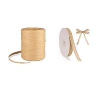 G2PLUS 200M Cuerda natural de rafia y 10mm Cinta de Yute Natural