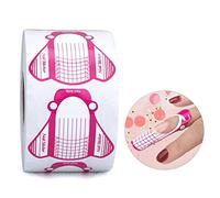 G2PLUS 500PCS Moldes Uñas,Guía de Extensión de Uñas,Etiqueta de Formas de Arte de Uñas, Oro Bandeja de Papel Manicura Extensión de Uñas Profesional para Extensiones de Gel Acrílico o UV