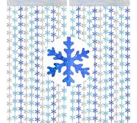 G2PLUS Cortina de Oropel con Copos de Nieve y Purpurina: Cortina Metálica con Purpurina, 2PCS para Decoración de Fiestas, Cumpleaños y Navidad con Temática de Frozen, 1 x 2 m