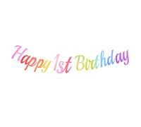 G2PLUS Guirnalda de Cumpleaños 1 Año,Happy 1st Birthday Multicolor | 1 Años Pancarta de Cumpleaños Decoración para Fiesta de Primer Cumpleaños de Bebé Niño o Niña