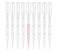 G2PLUS Pipetas de Plástico Desechables de 3 ml con Escala Clara para Laboratorio, Aceites Esenciales, Aula y Experimentos - Pack de 25 Unidades