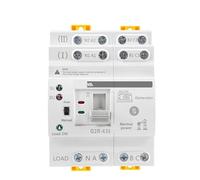 G2R Automatic Transfer Switch Din Rail ATS Dual Power Electrical Selector Switches Uninterrupted Power 25A 40A 63A 110V 220(110V,G2R 4P 40A)