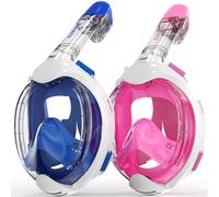 G2RISE Mascara Snorkel Mascara Buceo Niño Gafas Piscina Niños,180°Panorámica, Anti-Fuga (Paquete de 2)